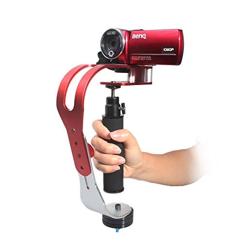 Handheld Video Camera Stabilizer with Phone Clip for Canon, Nikon, Sony DSLR Camera, Camcorder, DV, GoPro Action camera, Smartphone and any other cameras up to 2.1lbs