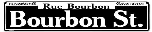 Rue Bourbon Tin Sign 24 x 5in