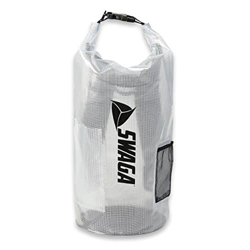 SWAGA 10L Dry Sack Waterproof Bag (Clear - 30L Backpack)