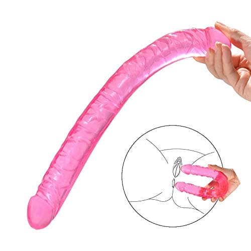 Dorcell 177-13 inch Double Sided Toy Real Feel Soft Flexible Double Head Massageoys -Private Package (Pink)