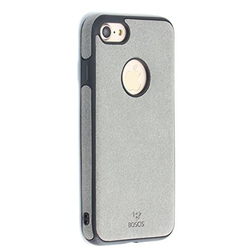 iPhone 6 Plus Tpu Case Bumper Luxury Slim Fabric Grain with Full Body Protective Cover and Anti-Scratch and Non-Slip Design for iPhone 6S Plus (2017) (Gray)