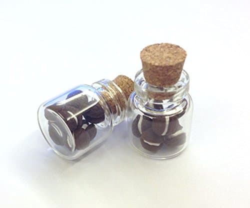 Miniature Macaron Brown in the Glass Jar 1pcs