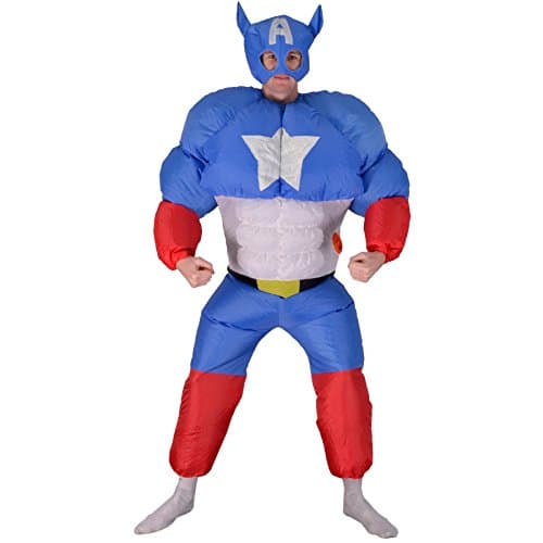 Inflatable American Superhero Costume for Adults
