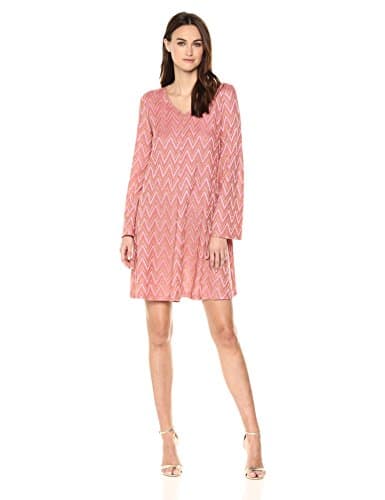 Women's Zig Zag Lurex Jersey Dress