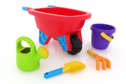 Made For Fun Wheelbarrow Playset, Red, 5-Piece