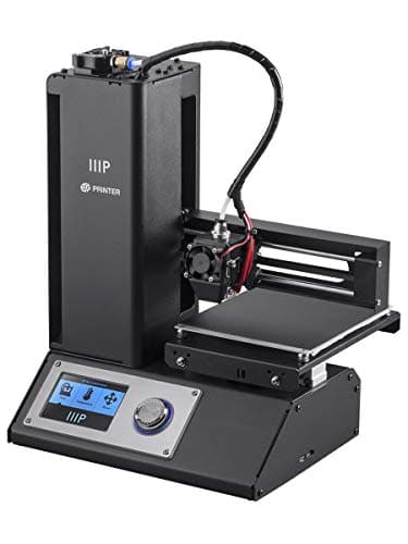 Monoprice Select Mini 3D Printer V2 - Black With Heated (120 x 120 x 120 mm) Build Plate, Fully Assembled + Free Sample PLA Filament And MicroSD Card Preloaded With Printable 3D Models