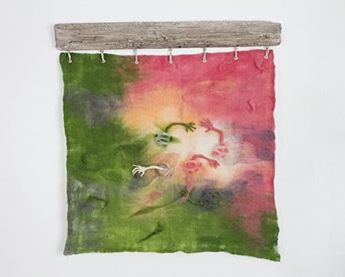 Hand felted woolen wall hanging scupture