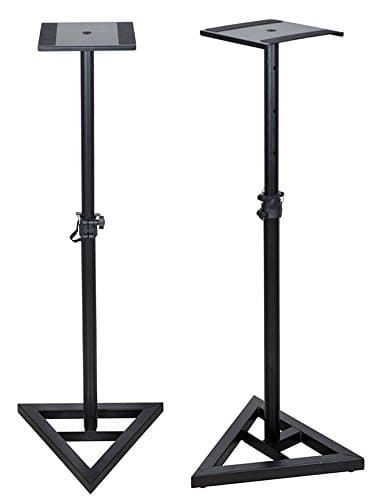 USEFUL Height Adjustable Studio Monitor Speaker Stand Pair Home Studio Concert Band DJ
