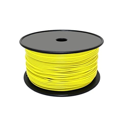Burial Grade 20 Gauge Copper Wire - Extra Thick Heavy Duty Single Stranded Solid Insulated Wire Cable Reel - Wire Spool 20AWG 500 Feet - Yellow
