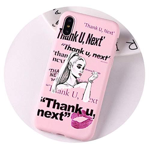 Thanks U The Next Ariana Grande Candy-Colored Mobile Phone case for iphoneX 7 8 XS XR XSMAX Luxury Pink Yellow red Purple White Shell,104431,for iPhone Xs MAX