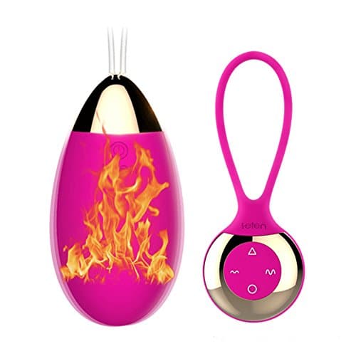 Waterproof 10 -Frequency Heating Silicone Love Egg for Women, Rose