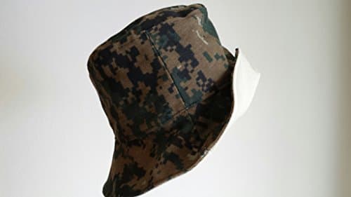 Reversible bucket hat - handmade - Digital camouflage and tan fabric