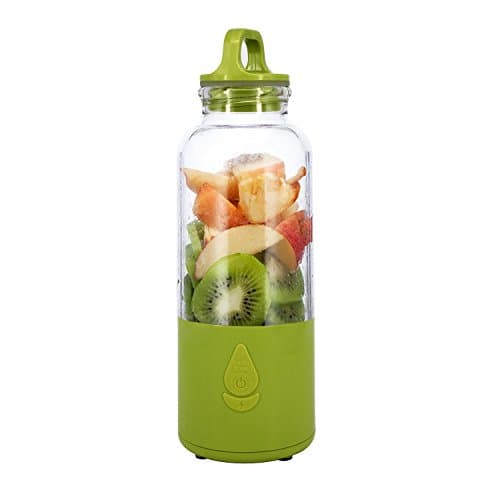 USB Juicer Cup, Fruit Mixing Machine Portable Mini Rechargeable Mixer, Blender, Water Bottle 550ml with USB Charger Cable Portable Juice Blender 360 ° all-round 6 leaves thicker head (Purple)