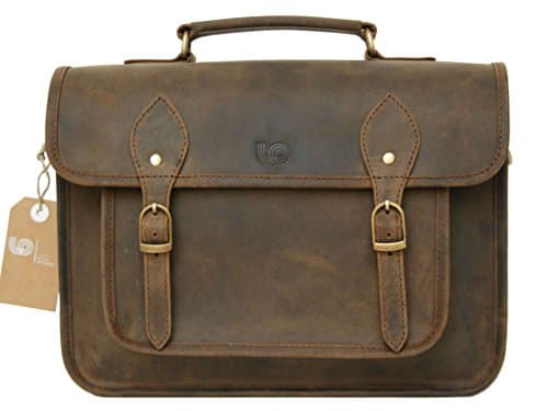 DSLR Mirrorless SLR Camera Bag Case 15 inch in Rustic Crazy Horse Cow Leather