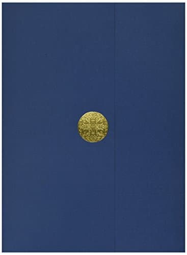 St. James Elite Fold Certificate Holders, Linen, Navy Blue with Gold Medallion, 5 Pack (83534)
