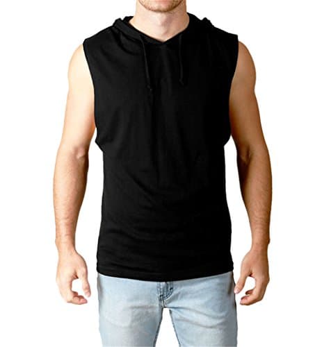 InleaderStyle Men's Basic Cotton Sleeveless Hoodie