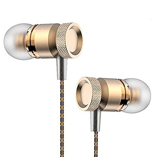 Elough Upgrade 3rd Generation In-ear Earphone with Microphone (Mic) for Samsung Apple iPhone 5 6 (Gold)