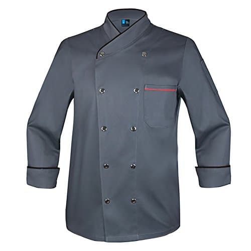 10oz apparel Twill Snap Front Chef Coat Long Sleeve