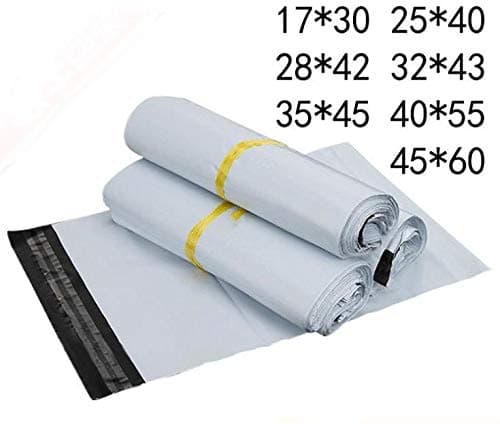 Bag Plastic - Custom Logo 500pcs Lot White Mailing Bags Plastic Mailers Bubbles Bag Poly Courier Envelope Express - Balls Candy Clothes Food Shoes Clear Cover Storage Tula Small