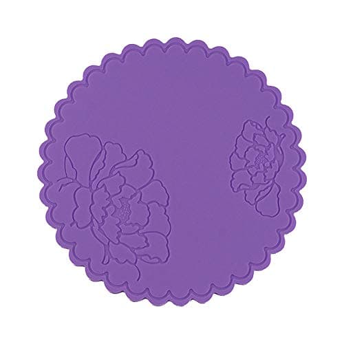 Jancery Cooking & Dining Coaster Peony Flower Coasters Coasters for Drinks Convenient Stylish Simple(Purple)
