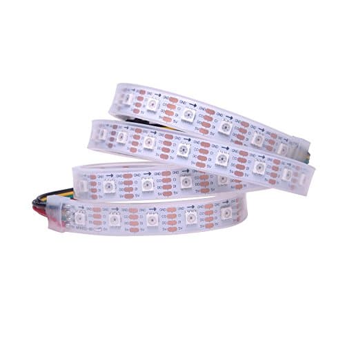 Strip Lights Waterproof ip67 Addressable Pixel Magic APA102C LED Strip 60LEDs/m 1M 3.2Ft Dream Color PCB White DC 5V TARGOPOP