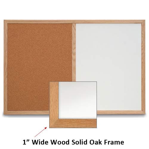 FastWrite Office, Home Kitchen Notice PIN Cork Board White Board and Dry Wipe Combination 40 X 60