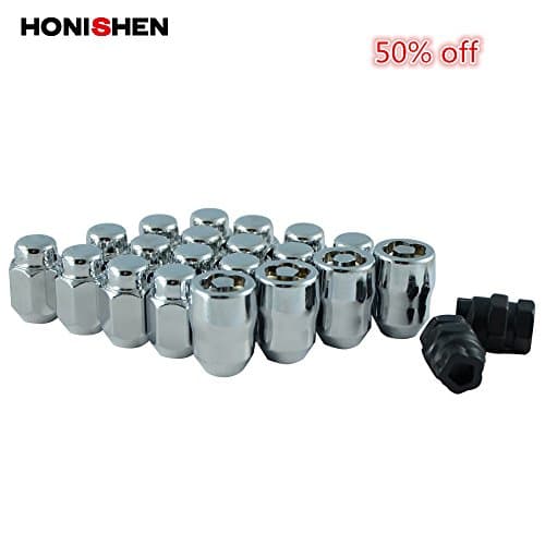 Hongsheng Chrome Lug Nut and Locks For Ford (16+4+2 pack) (12x1.5)