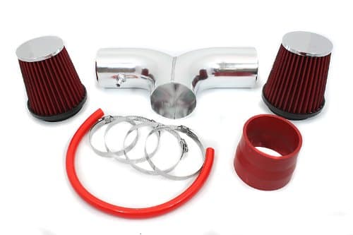 Dual Short Ram Intake Red For 02-08 Dodge Ram 3.7L & 4.7L Dual / 04-07 Dakota/Durango 3.7L & 4.7L (Included Air Filter) #SR-DG-7R