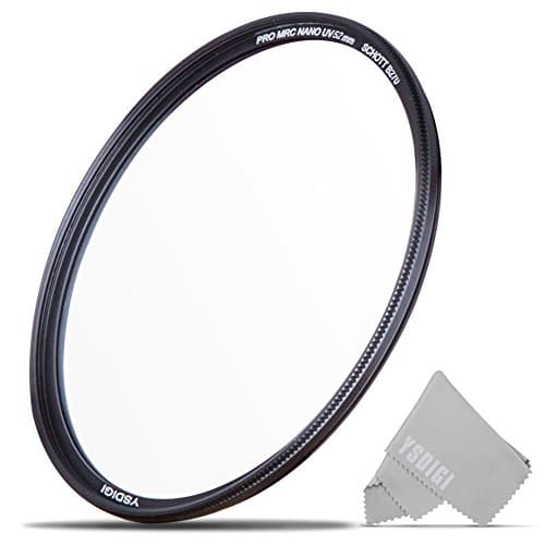 YSDIGI 52mm UV FilterUV Protection Lens Filter Multi-Coated Ultraviolet UV, High Definition Schott B270 Glass, Nano Coatings, HD UV Filter for Outdoor Photography