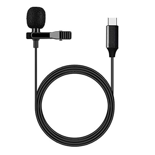 Sujeetec Professional Lavalier Lapel Microphone Omnidirectional Clip on Mic - Only for Android USB Type-C Interface Devices for Recording YouTube/TikTok/Kwai Conference