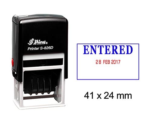 Shiny Date Stamp Self Inking With Entered Text Ofiice Stationary Rubber Stamper S-826D