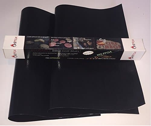 GrillMax BBQ Grill Mats, Heavy Duty, Non-Stick, Reuseable, Set of 2, Large size 17 x 13, One of the largest sizes available