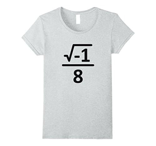Womens I Over Eight Shirt Funny Math Gift For Math Lovers Large Heather Grey