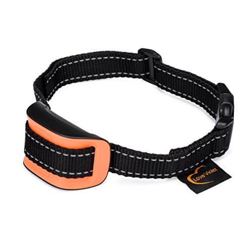 Safe & Effective No Bark Collar by Love Violet, Safely Emits High Frequency Sound Waves & Shock, A Training Tool for Small Dogs, Medium Dogs, And Large Dogs, Battery and Manual Included