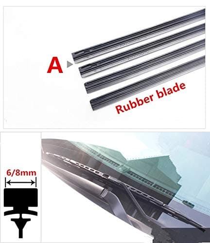 Wipers Car Wiper Blade Insert Rubber strip (Refill) for mazda cx-7 cx-5 cx-3 cx-8 cx-9 cx 3 5 7 8 9 atenza axela 2016 2017 accessories - (Item Length: 15", Color: A Iron frame wipers)