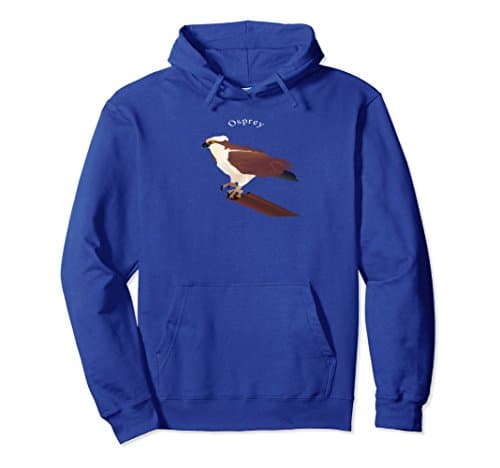 Unisex Osprey Hawk Pullover Hoodie Raptor Bird Lover Medium Royal Blue