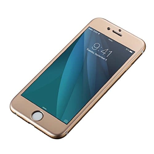 Cool Idea Iphone 6 / Iphone 6 S Screen Film New 3d Edge Metal Full Coverage Tempered Glass Screen Film (Golden)