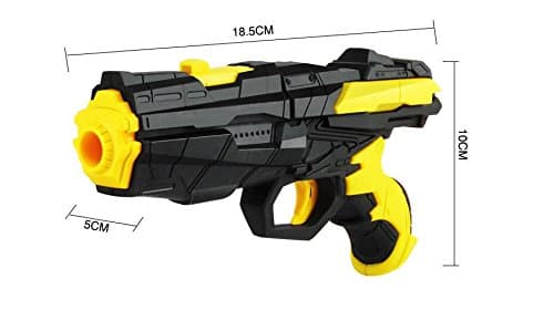 Yellow Nerf Hand Gun With 200 Bullets & Darts