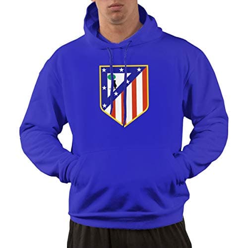 BAIMUDA Atletico Madrid Drawstring Pockets Pullover Hoodie Hooded Sweatshirt for Mens
