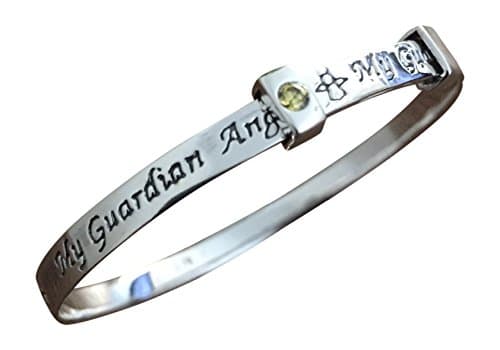 Sterling Silver Baby Bangle With November Birthstone