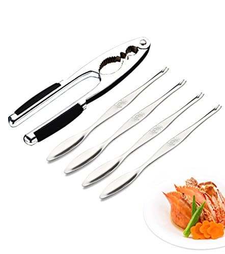 Vikes Seafood Tools Set- Lobster Cracker and Forks/ Picks with Carrying Case, Pack of 5