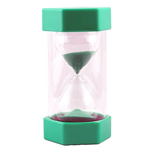 Sturdy Durable hourglass for Kids VEOLEY 20 minute Large Security sandglass/sand clock/hourglass 20 minute sand timer- Green
