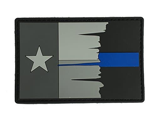 Stevens Tactical Shop Subdued Tattered Texas State Flag Thin Blue Line PVC Patch