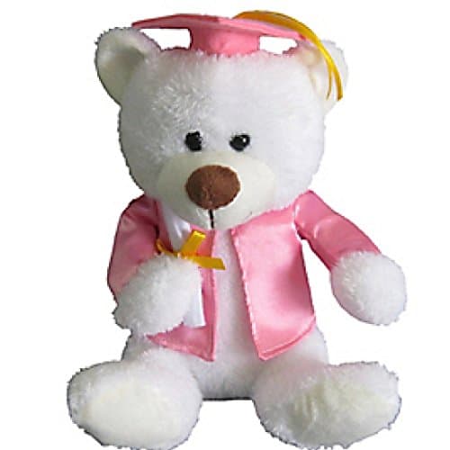 Hug Fun Graduation Teddy Bear Pink Plush 7.5 inch Great Gift for a Child Toddler Teen