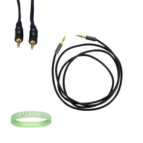Black Car Theater Auxiliary cable 6 ft for iPod, Mp3 player, and NESA NSC-111 Portable DVD Player + LIVE * LAUGH * LOVE