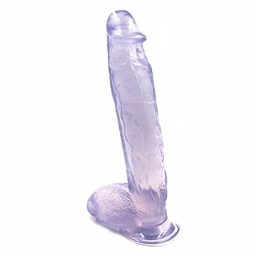 KANGVO 12" Realistic Dil-do with Powerful Suction Cup Base,KV615BB,Clear Blue