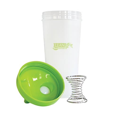 LEAN Nutraceuticals Super Shaker Mixer Bottle Engineering Marvel Mixes Green Powders, Whey Proteins, Smoothies and Weight Loss Shakes Blends Effortlessly, Screw Top, 24 oz.