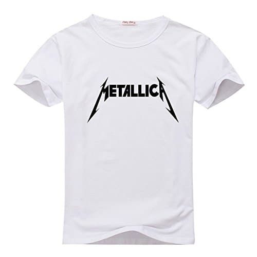 Metallica For Men's Printed Short Sleeve Tee Tshirt Medium White