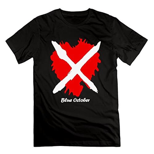 SEagleo Men's Blue October Single Quiet Mind 2016 Home Tour Logo Tshirts Black Large