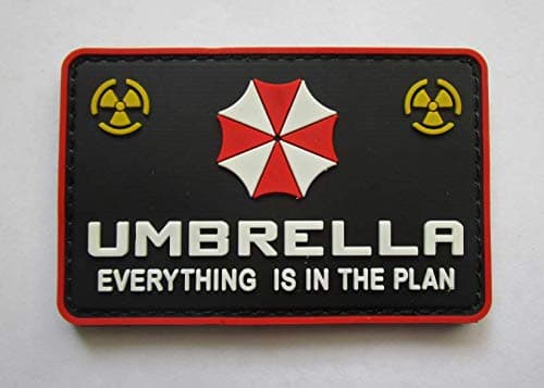 Resident Evil Umbrella Military PVC Patch Rubber Badges Patch Tactical Stickers for Clothes Back with Hook